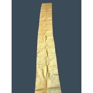 Long Gold Shimmering Fabric Runner For Events Or Home Décor